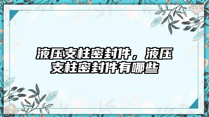 液壓支柱密封件，液壓支柱密封件有哪些