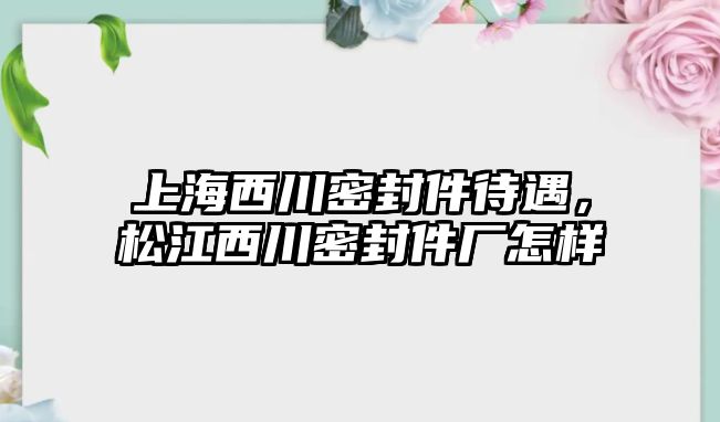 上海西川密封件待遇，松江西川密封件廠怎樣