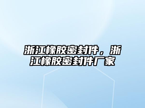 浙江橡膠密封件，浙江橡膠密封件廠家