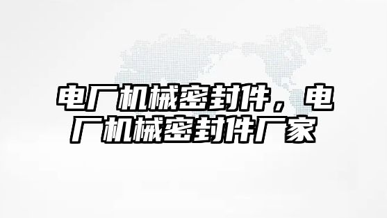 電廠機械密封件，電廠機械密封件廠家