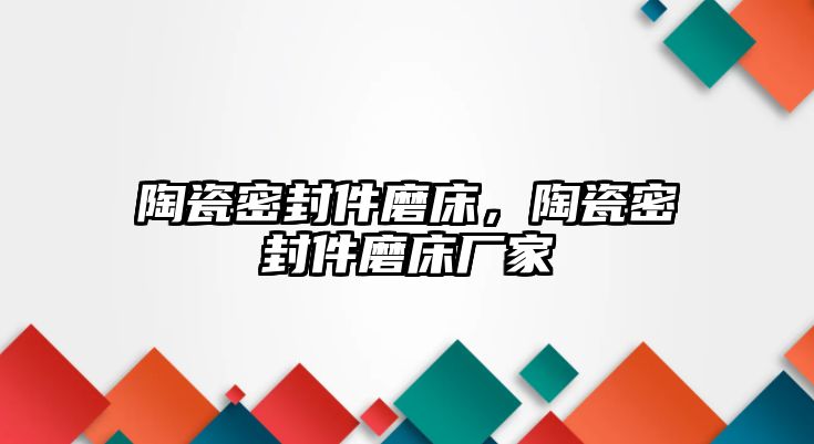 陶瓷密封件磨床，陶瓷密封件磨床廠家