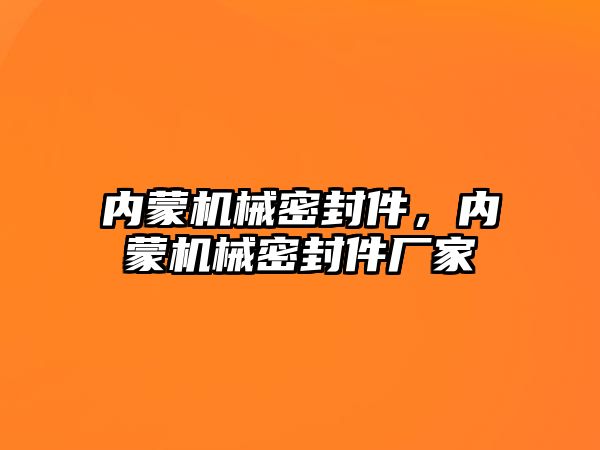 內蒙機械密封件，內蒙機械密封件廠家