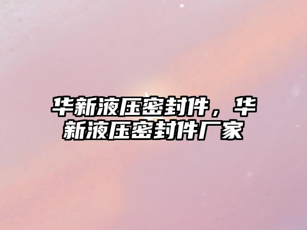 華新液壓密封件，華新液壓密封件廠家