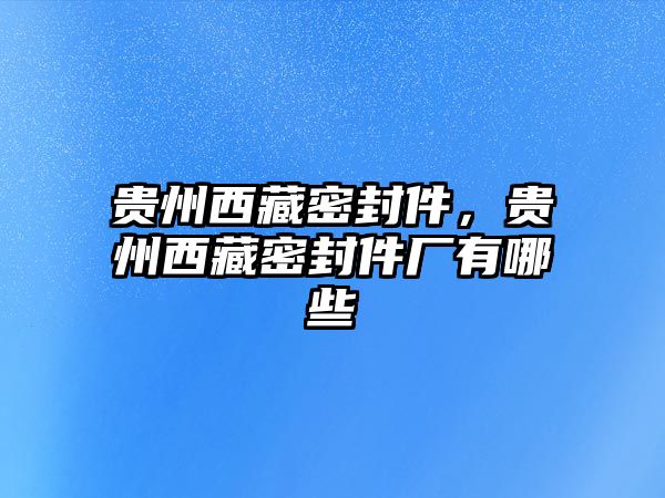 貴州西藏密封件，貴州西藏密封件廠有哪些