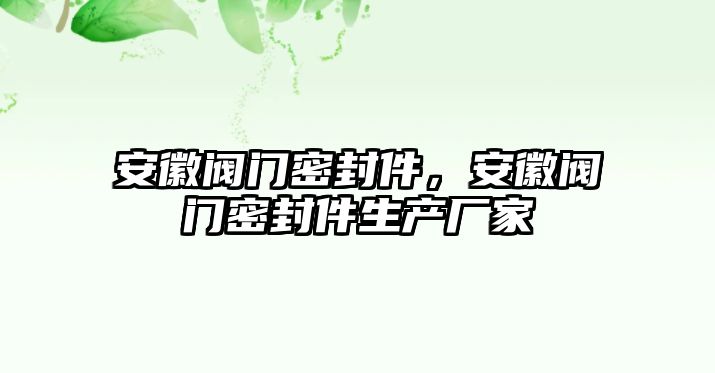 安徽閥門密封件，安徽閥門密封件生產廠家