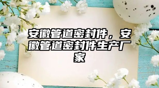 安徽管道密封件，安徽管道密封件生產(chǎn)廠家