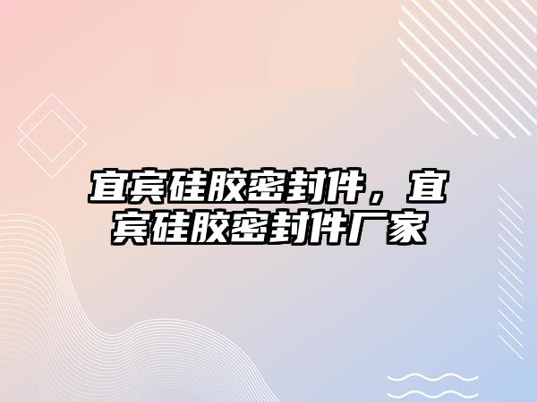 宜賓硅膠密封件，宜賓硅膠密封件廠家