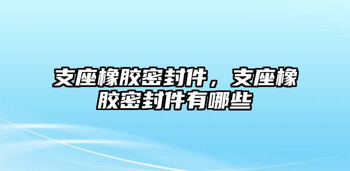 支座橡膠密封件，支座橡膠密封件有哪些