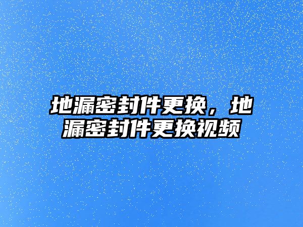 地漏密封件更換，地漏密封件更換視頻