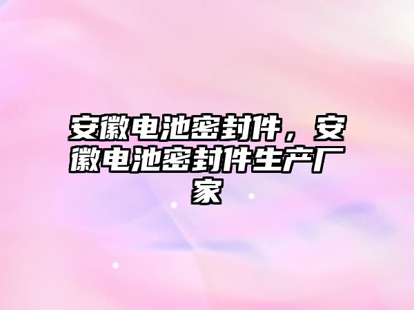 安徽電池密封件，安徽電池密封件生產(chǎn)廠家