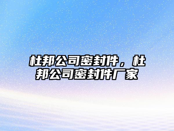 杜邦公司密封件，杜邦公司密封件廠家