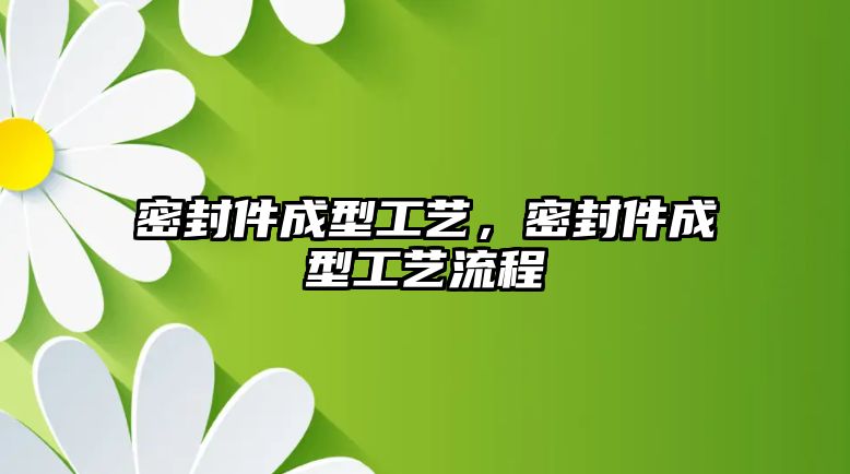 密封件成型工藝，密封件成型工藝流程