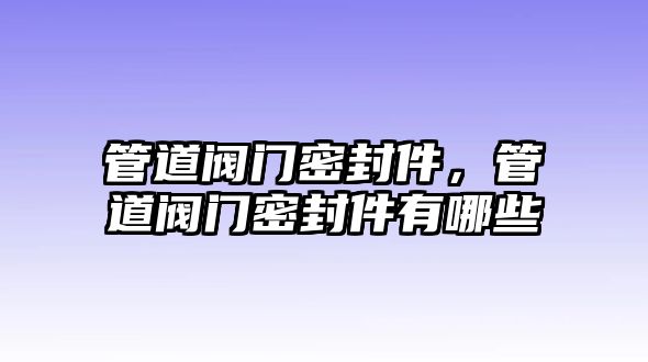 管道閥門(mén)密封件，管道閥門(mén)密封件有哪些